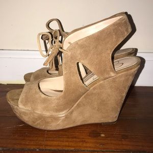 Jessica Simpson faux suede wedges